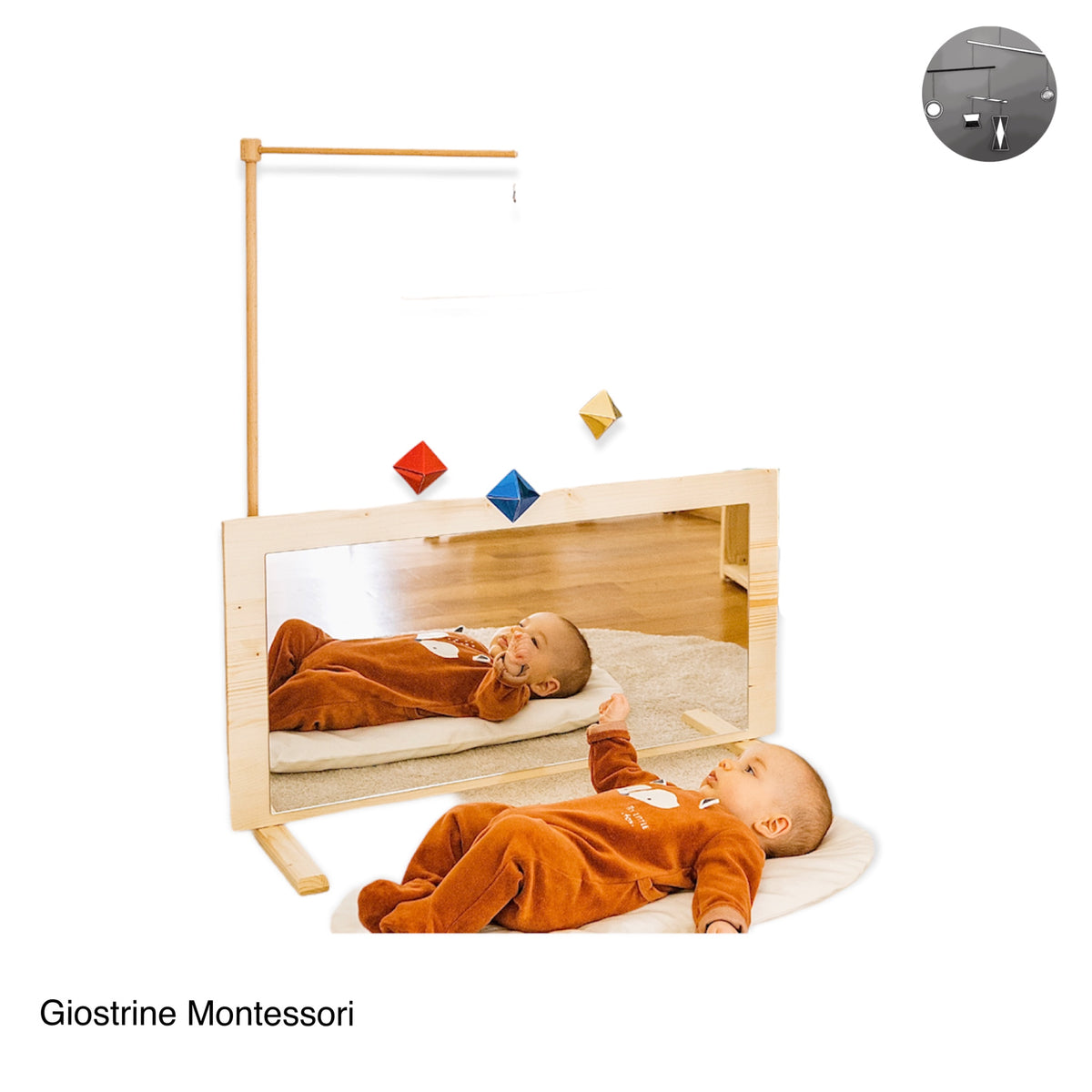 Revivoer Specchio Montessori per Neonati, Giocattolo Sensoriale