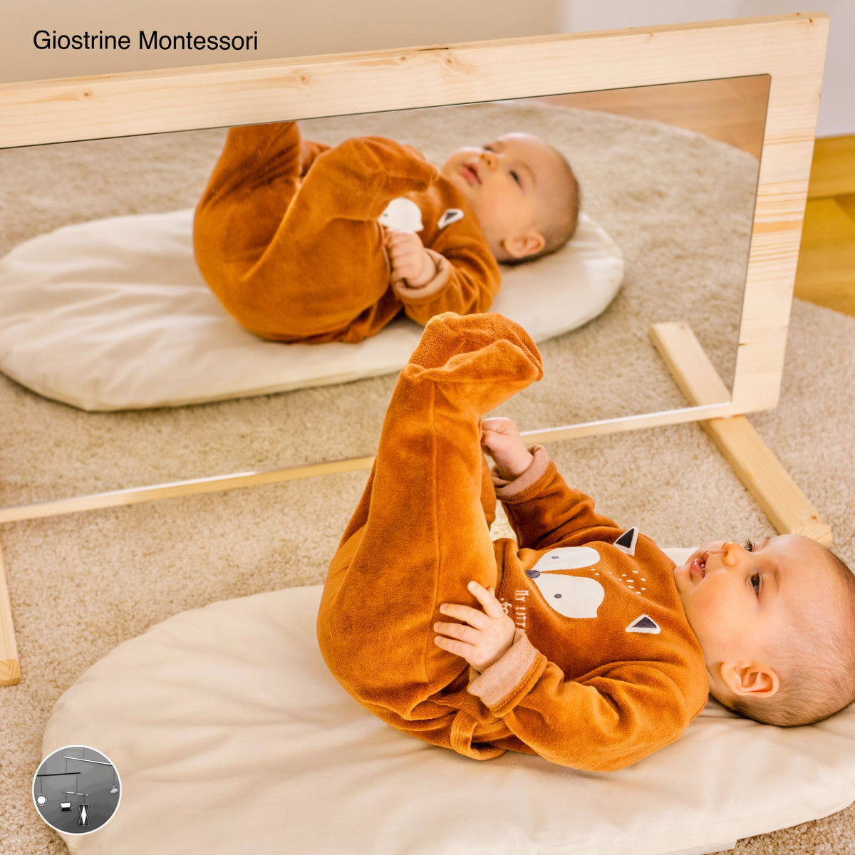 Specchio Montessori con sbarra - scholè
