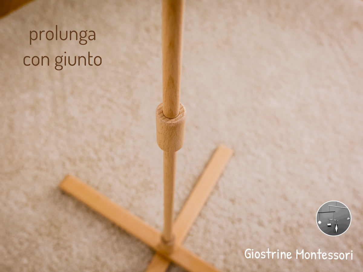 Supporto in legno regolabile per Giostrine – Giostrine Montessori