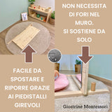 Specchio Montessori  in abete + Supporto regolabile per Giostrine