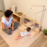 Specchio Montessori  in abete + Supporto regolabile per Giostrine