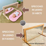 Specchio Montessori  in abete + Supporto regolabile per Giostrine