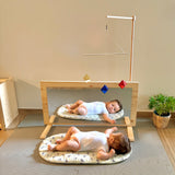 Specchio Montessori  in abete + Supporto regolabile per Giostrine