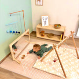 Specchio Montessori  in abete + Supporto regolabile per Giostrine