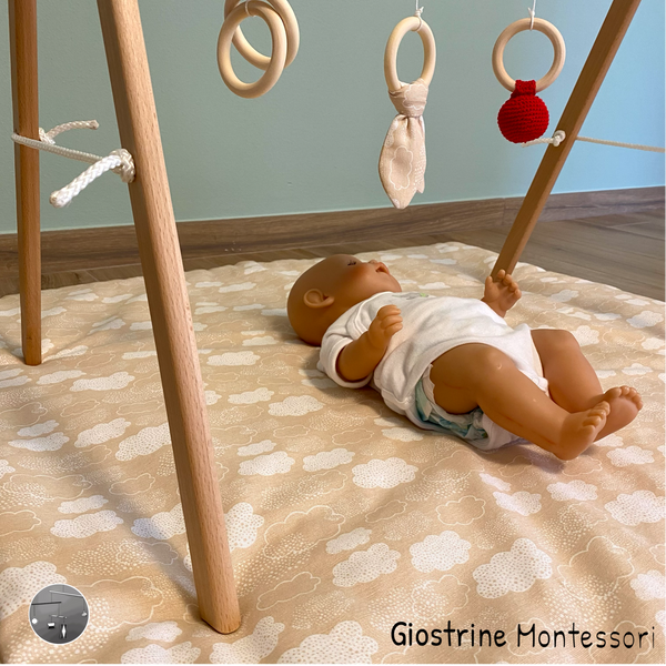Palestrina Neonato,Bambino In Legna Gioca Palestra Montessori,sicura E  Confortevole,giocattoli Educativi Per Lo Sviluppo Cognitivo