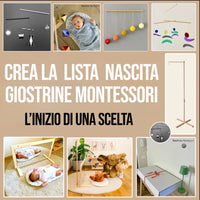 Specchio Montessori  in abete + Supporto regolabile per Giostrine