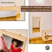 Specchio Montessori in abete