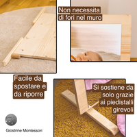 Specchio Montessori in abete