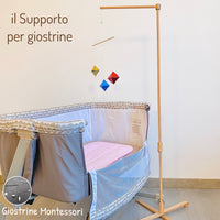 Kit 4 Giostrine Montessori + Supporto in legno regolabile